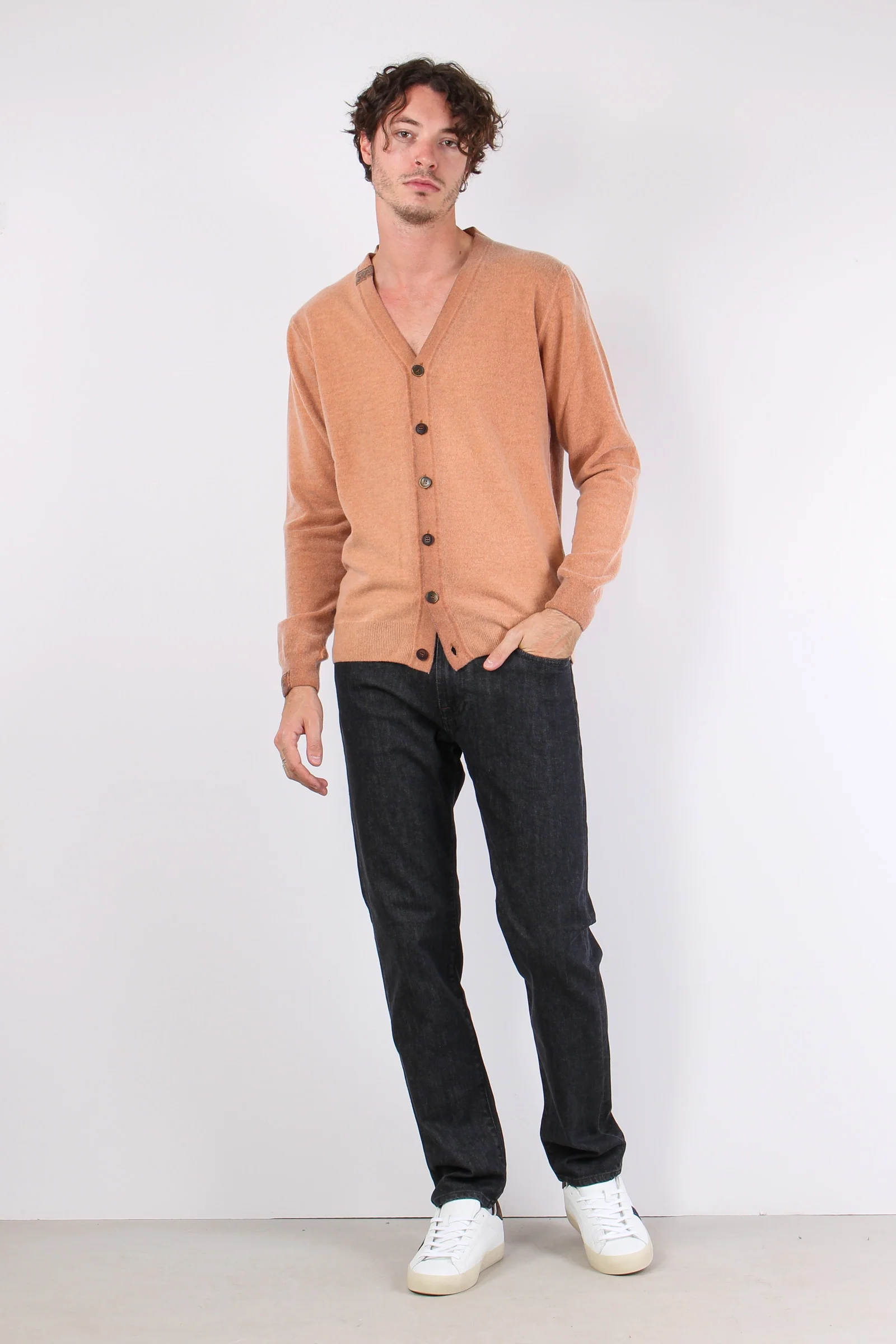 Cardigan Contrasto Fantasia Ruggine - immagine 6