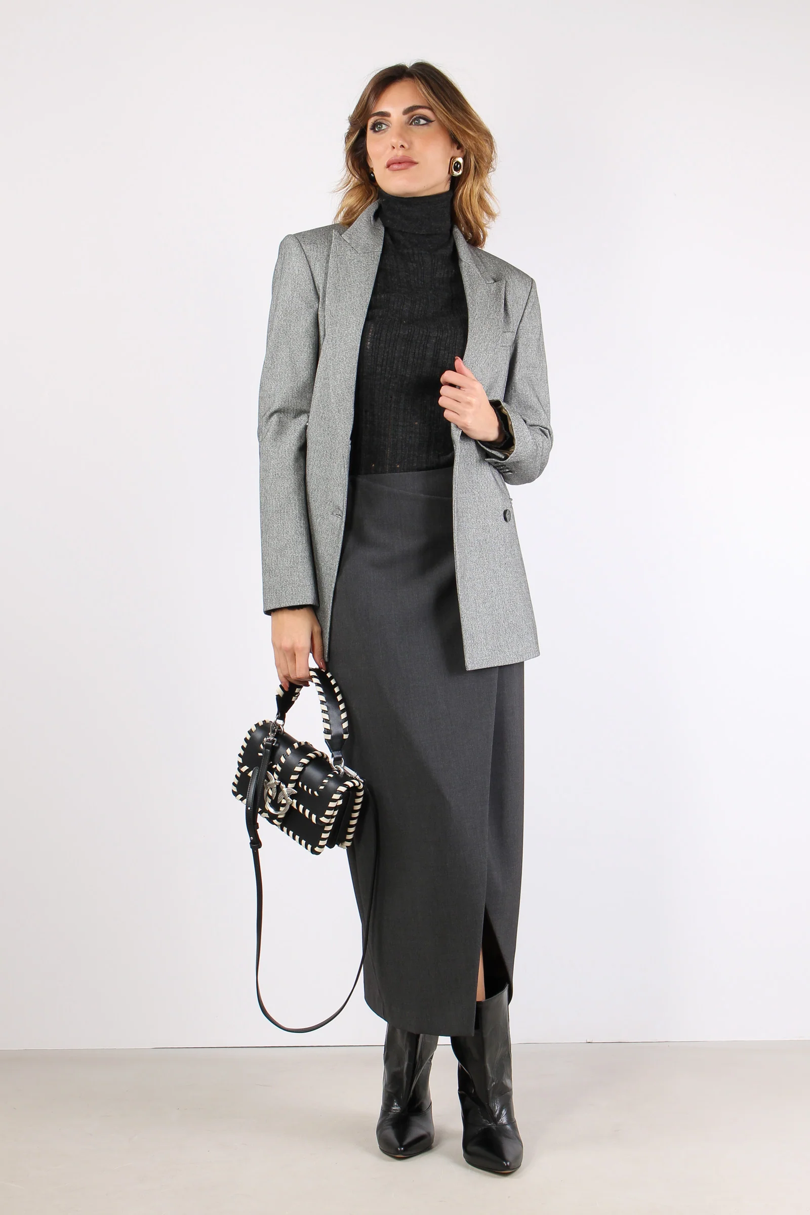 Gonna Lunga Portafoglio Graphite