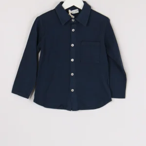 Camicia Stretch Caldo Cotone Blue