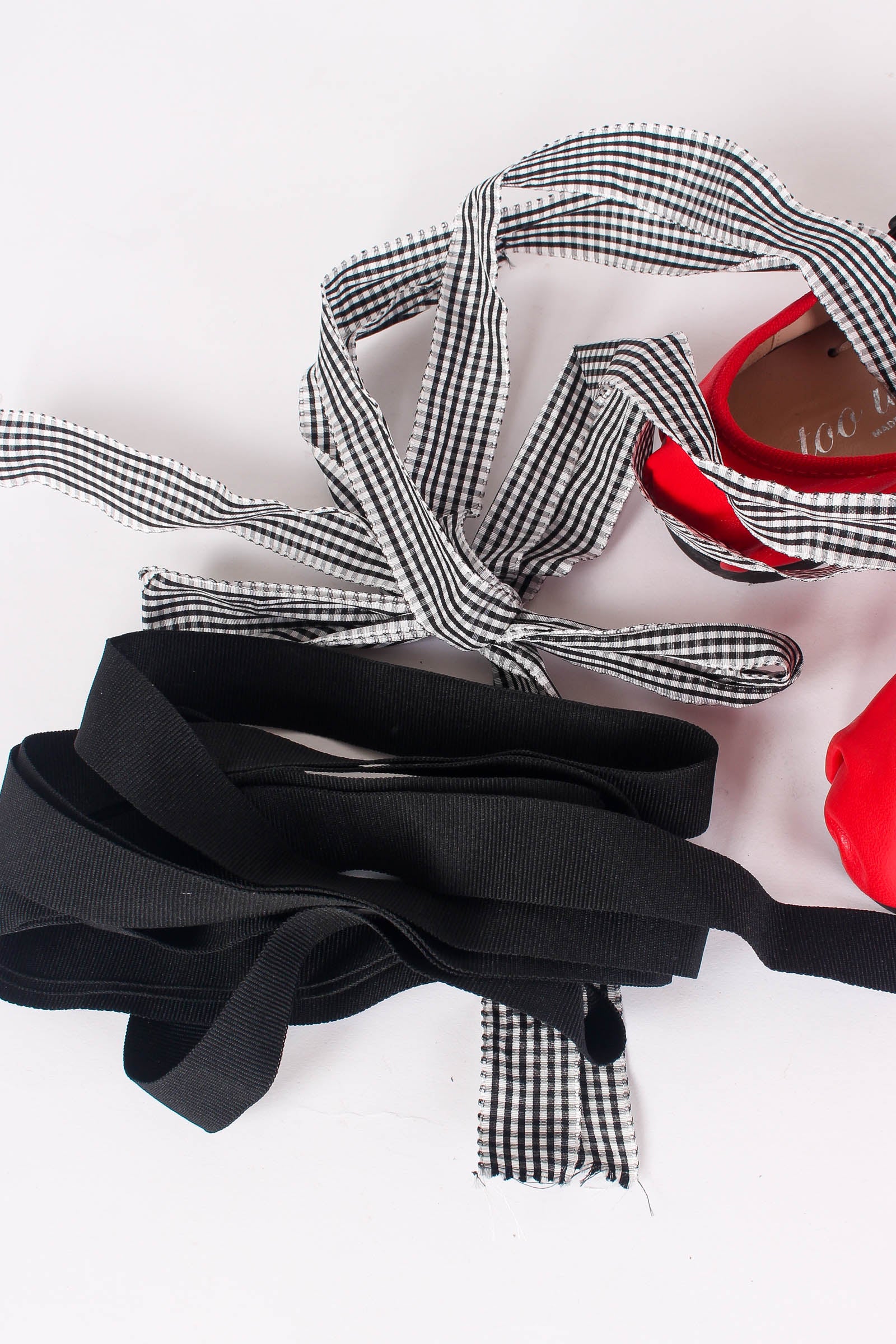 Ballerina Fibbia Borchie Vera Rosso/nero - immagine 9