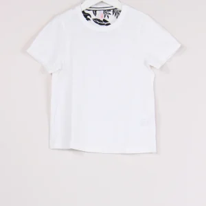T-shirt Cotone Fiammato Bianco