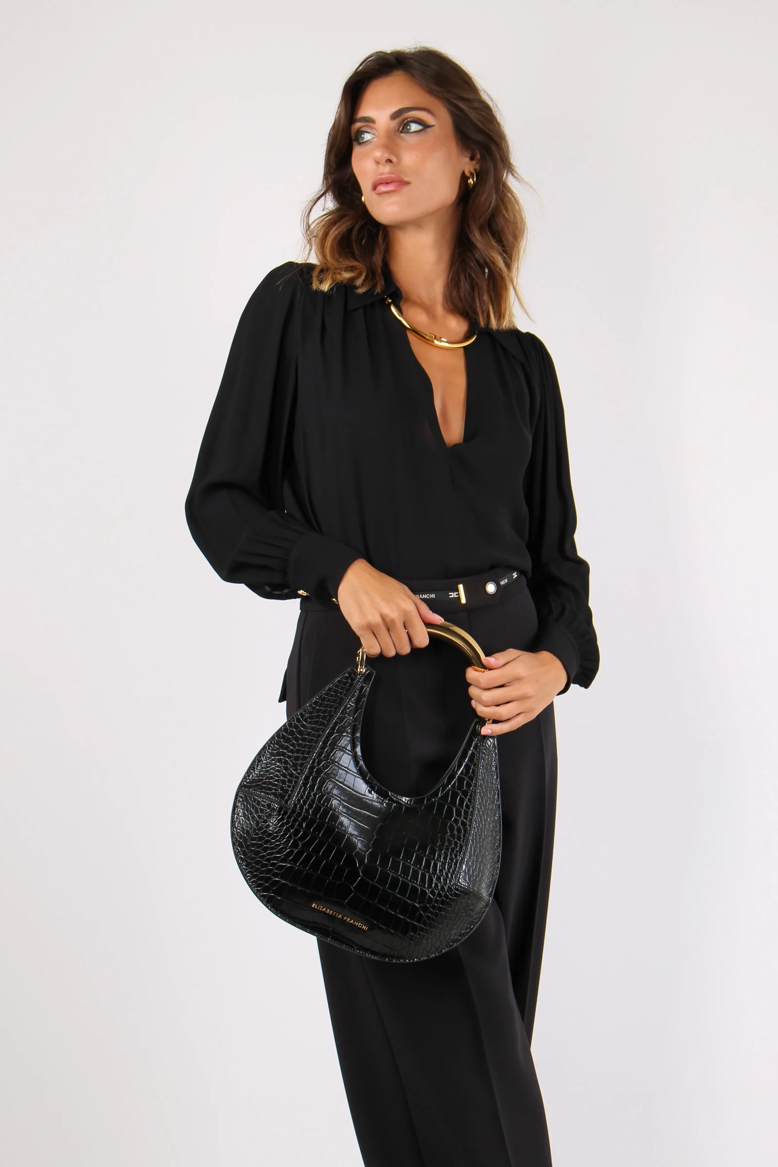 Camicia Collo Catena Nero - immagine 6