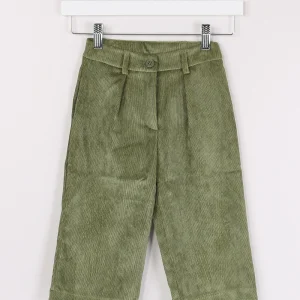 Pantalone Velluto Microriga Verde