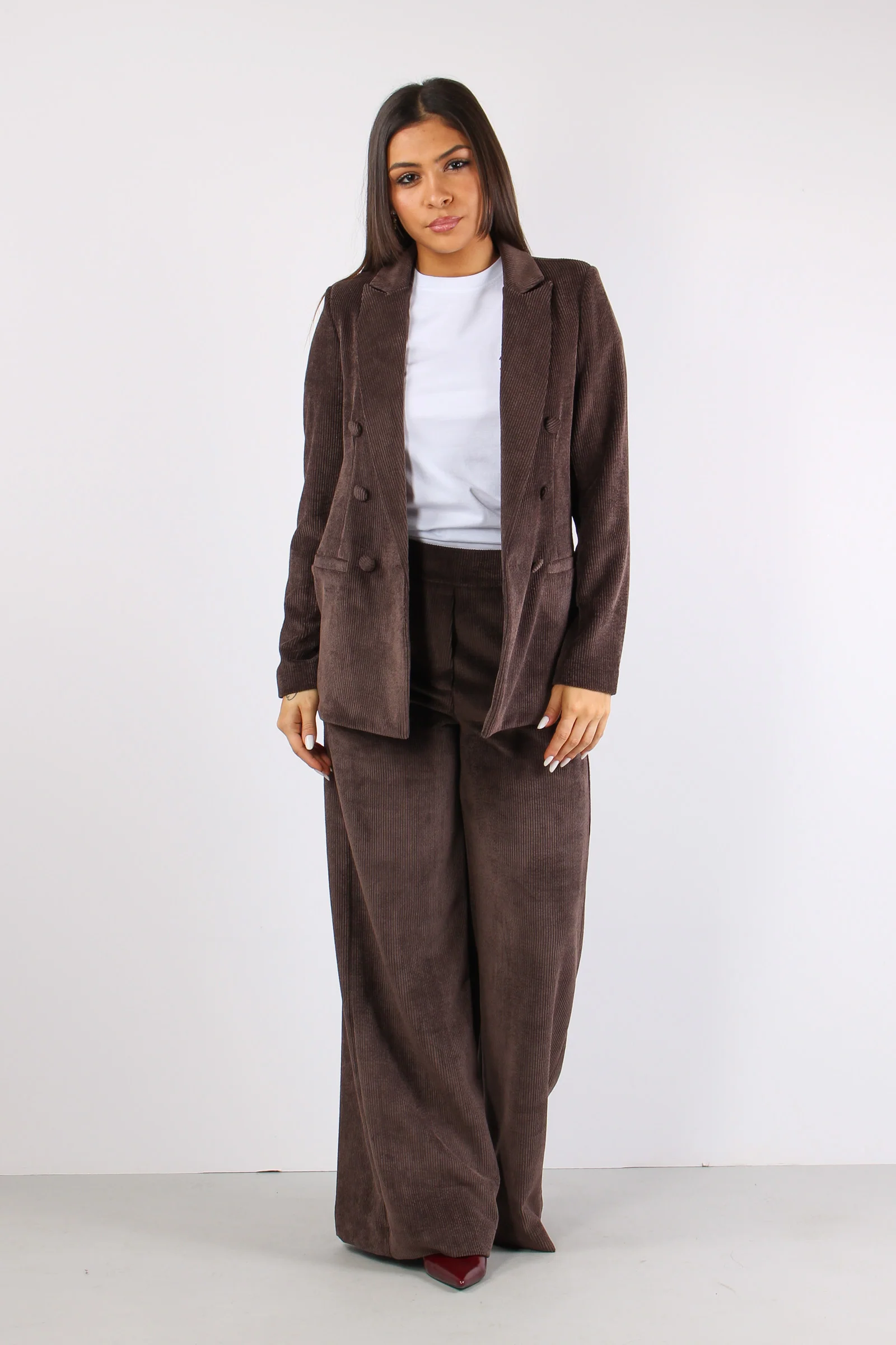 Pantalone Palazzo Largo Vellut Moro - immagine 6