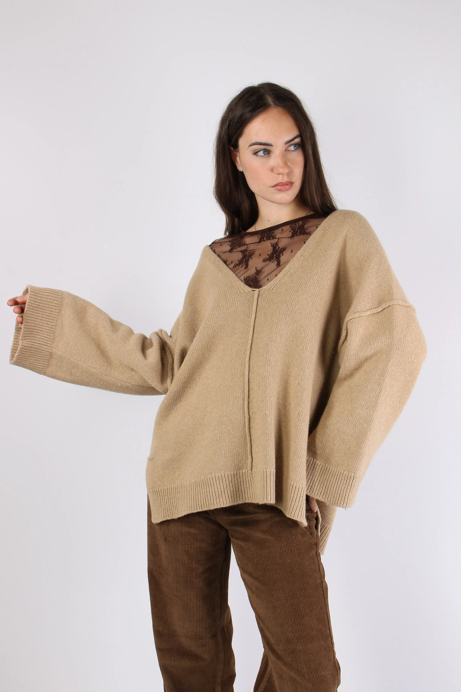 Maglia Scavo V Avanti Dietro Tortora - immagine 4