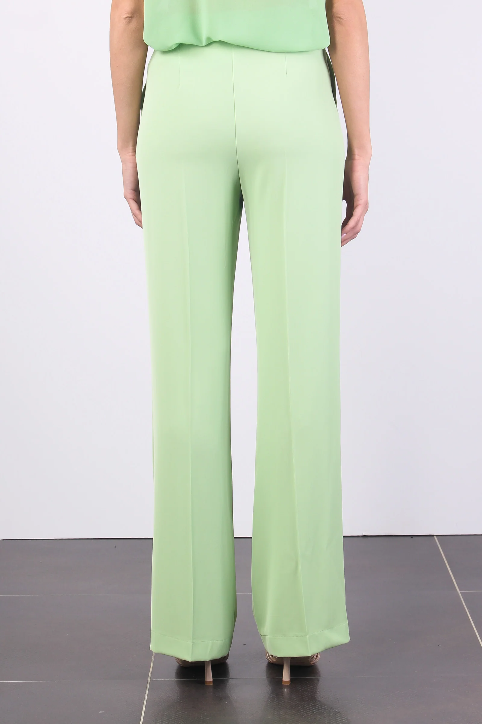Pantalone Palazzo Fluido Verde - immagine 3