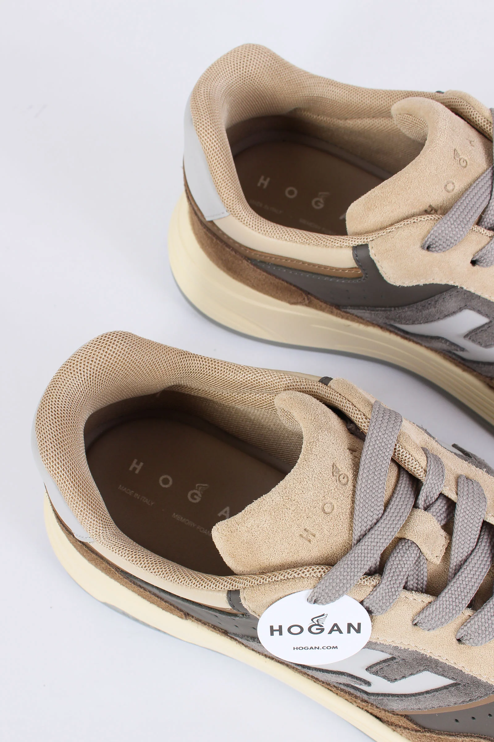 Sneaker Hyperlight Camoscio Marrone/beige - immagine 6