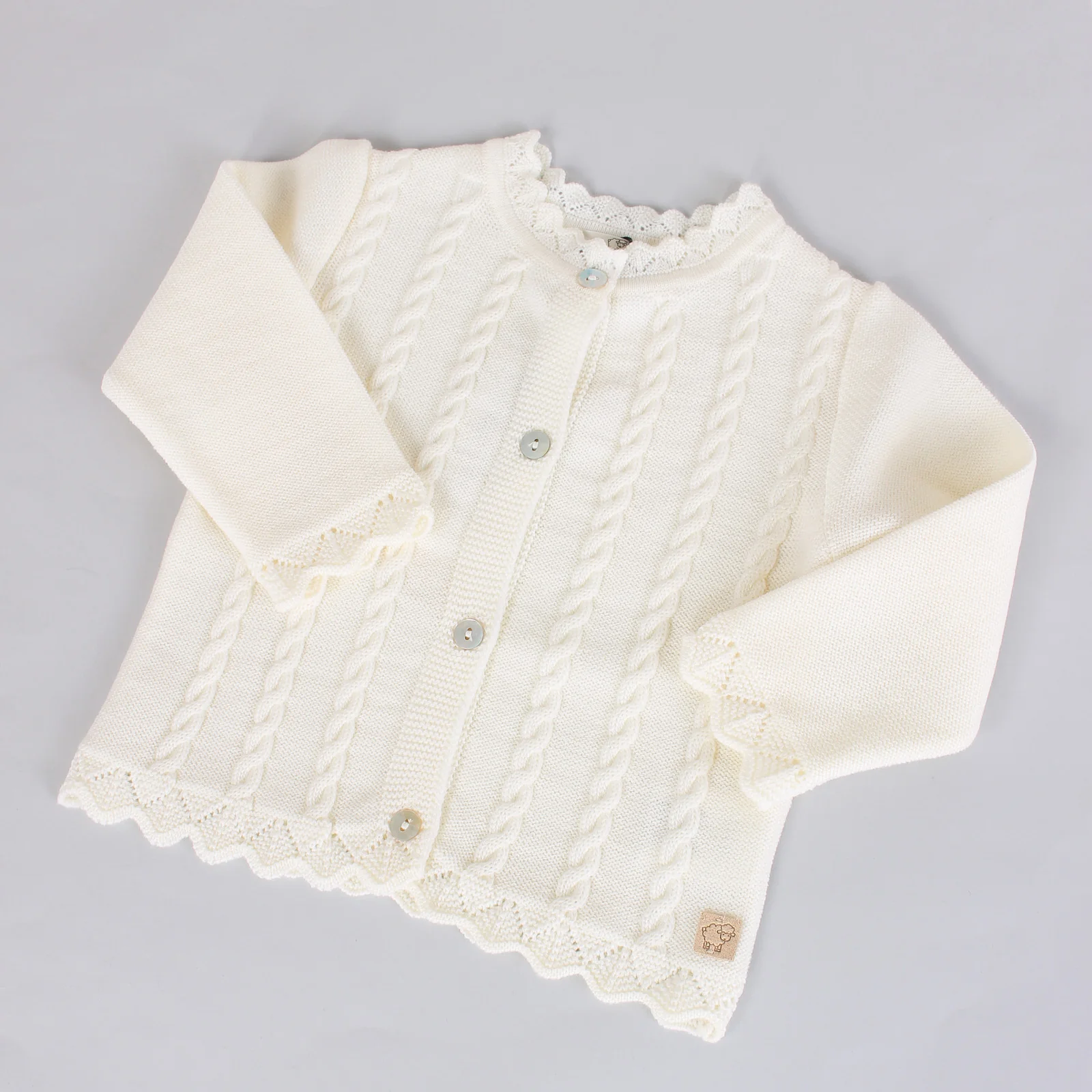 Cardigna Profilo Pizzo Latte - immagine 7