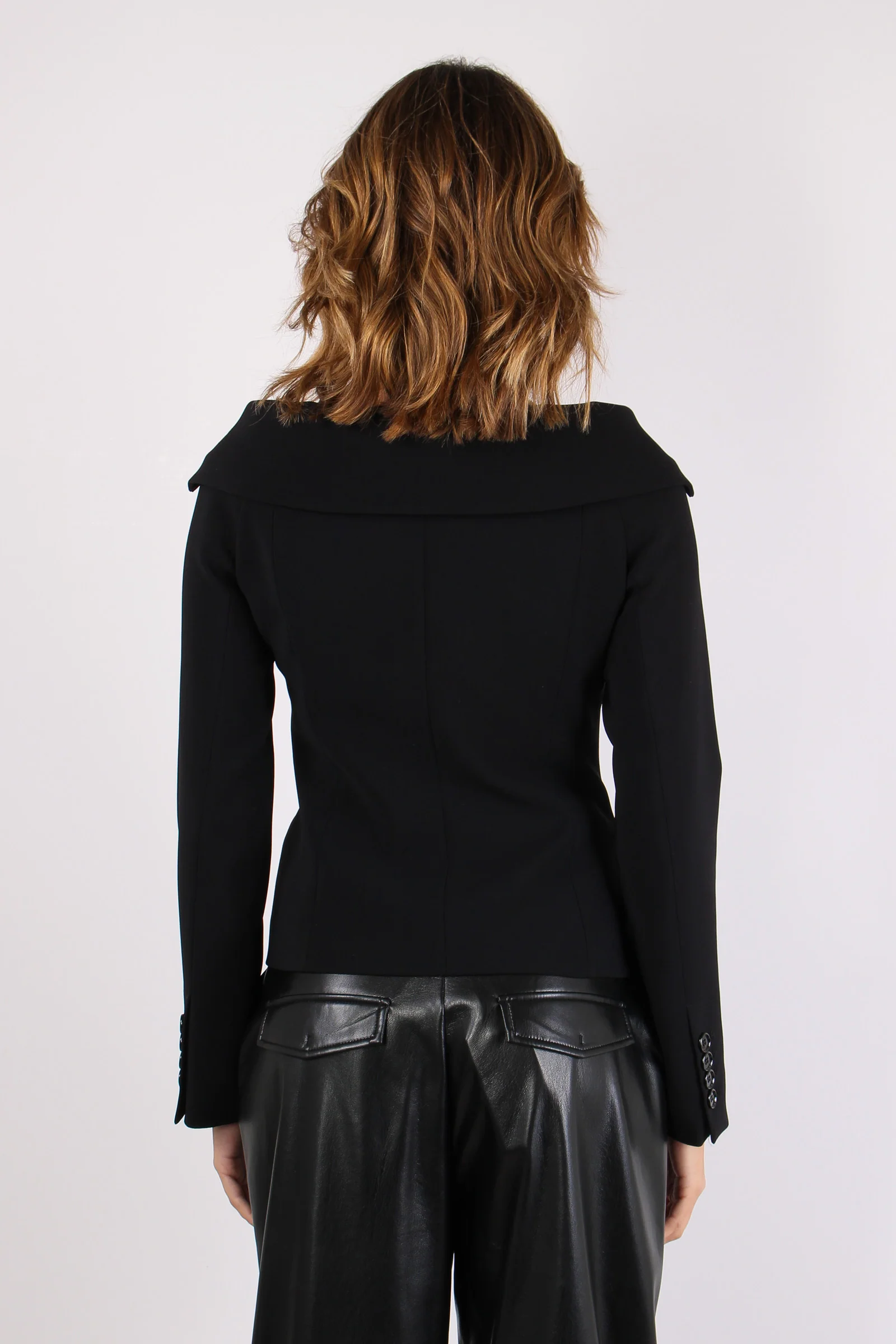 Antonina Giacca Omerale Botton Nero Limousine - immagine 6