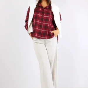 Camicia Quadri Stondata Rosso/nero