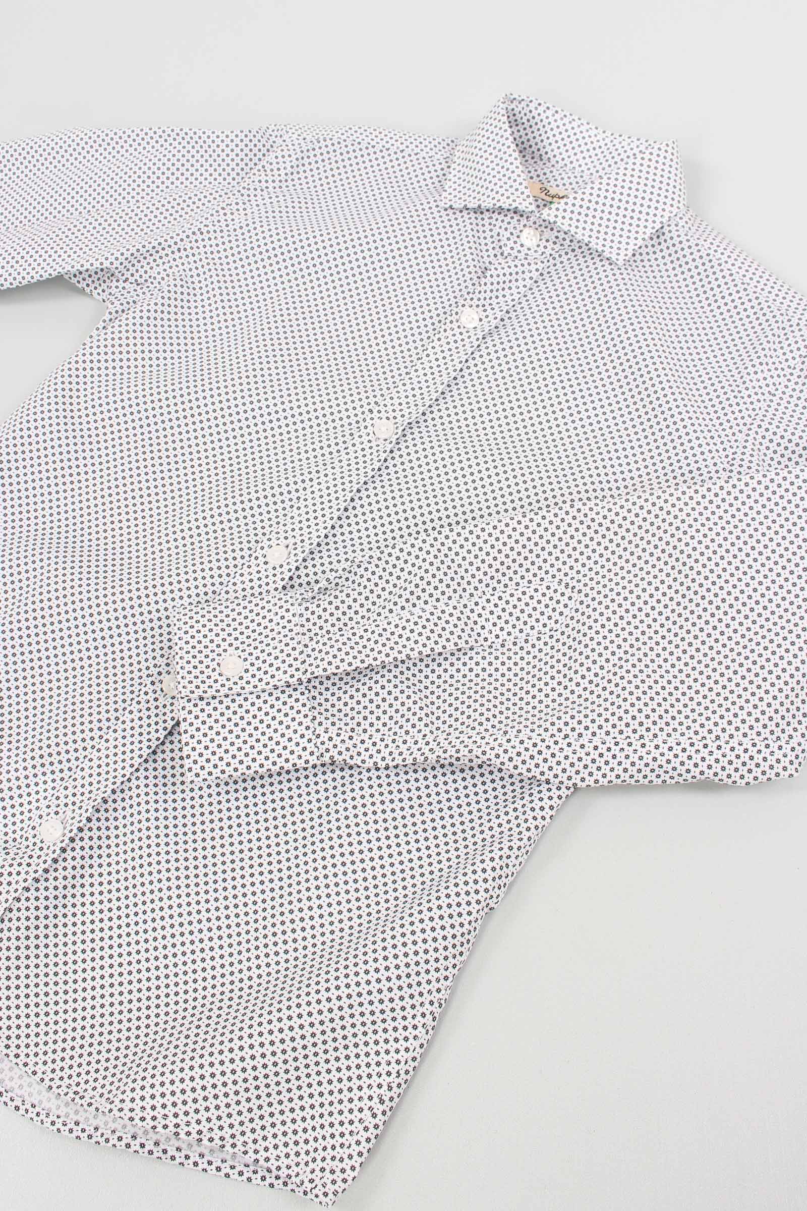 Maggiore Camicia Micro Fanta Bianco/nero - immagine 5