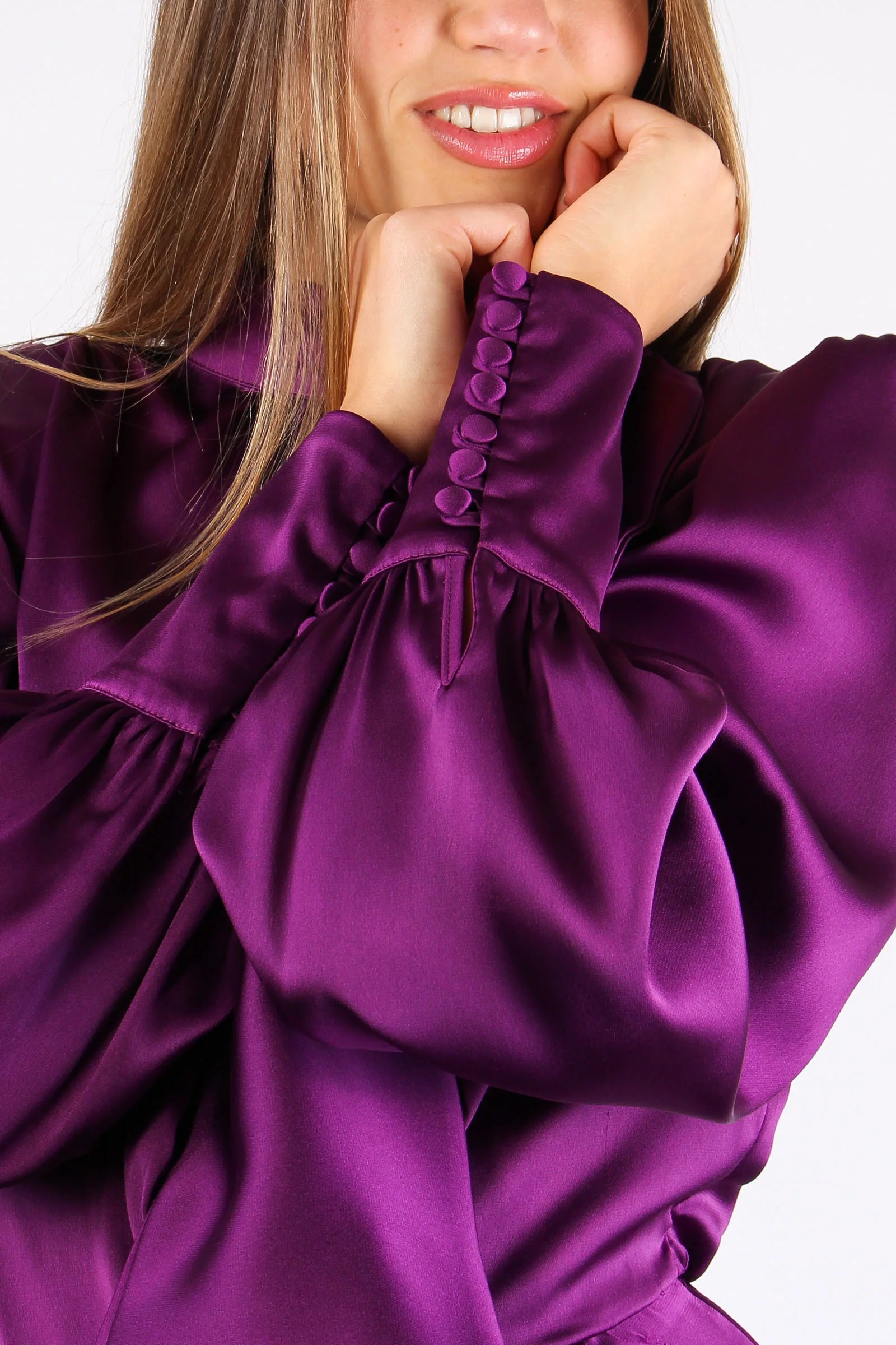 Abito Raso Fiocco Collo Dusty F. - immagine 9