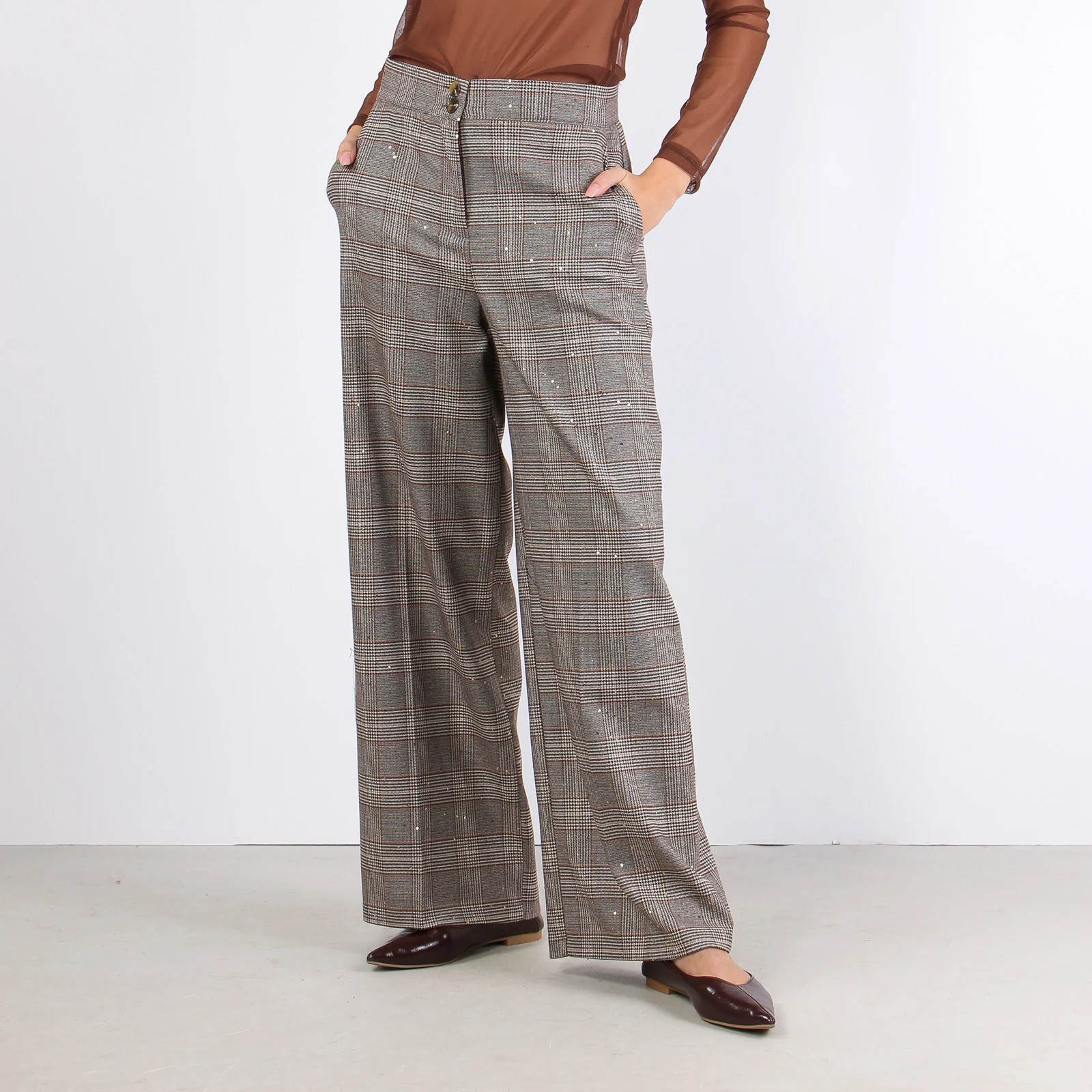 Pantalone Palazzo Galles Paill Nocciola/moro - immagine 9