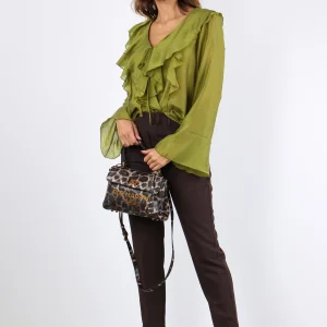 Camicia Rouge Mussola Verde Acido