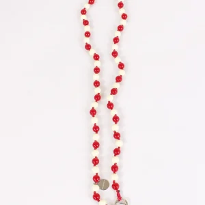 Portacellulare Perle Panna/rosso