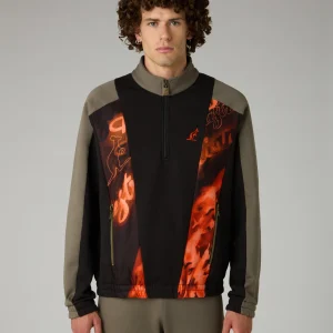 Rust Half-zip Crewneck