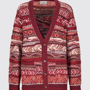 Cardigan in misto lana iconic jacquard