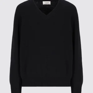 Maglia a V in lana merino e cashmere