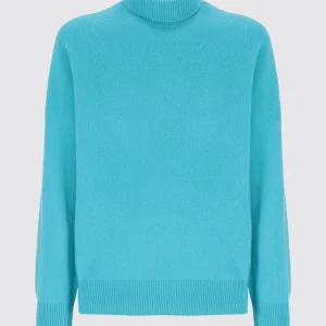 Maglia dolcevita in lana merinos e cashmere