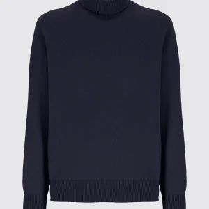 Maglia dolcevita in lana merinos e cashmere