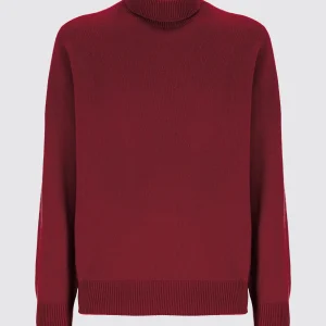 Maglia dolcevita in lana merinos e cashmere