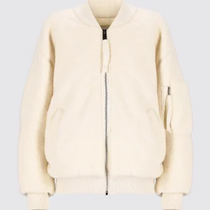 Bomber in maglia di lana bouclé