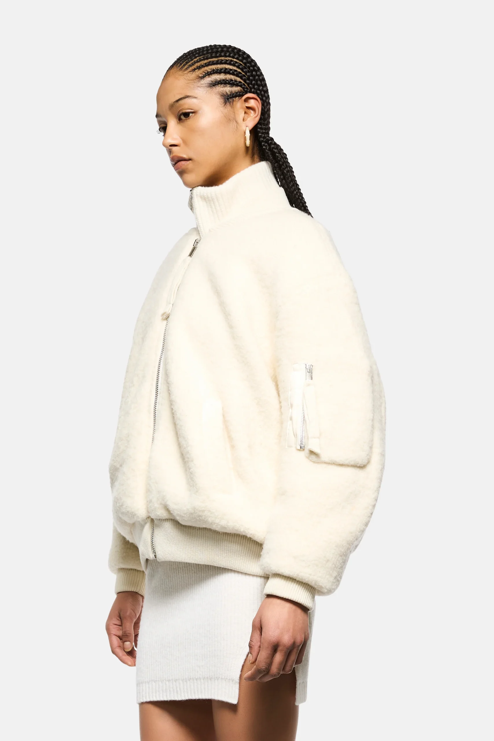 Bomber in maglia di lana bouclé - immagine 6