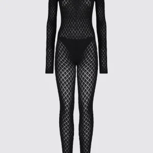 Jumpsuit in maglia traforata