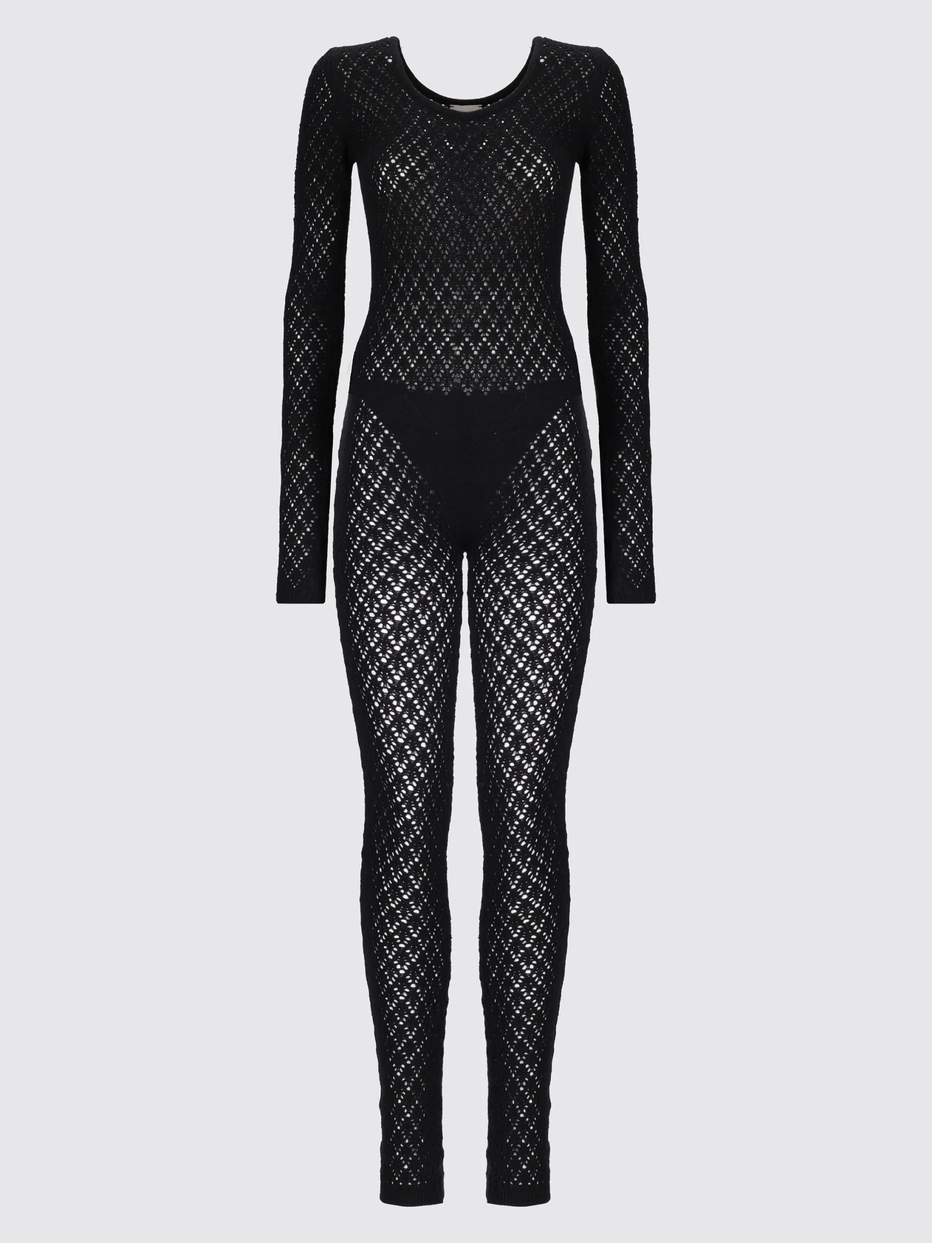 Jumpsuit in maglia traforata - immagine 2