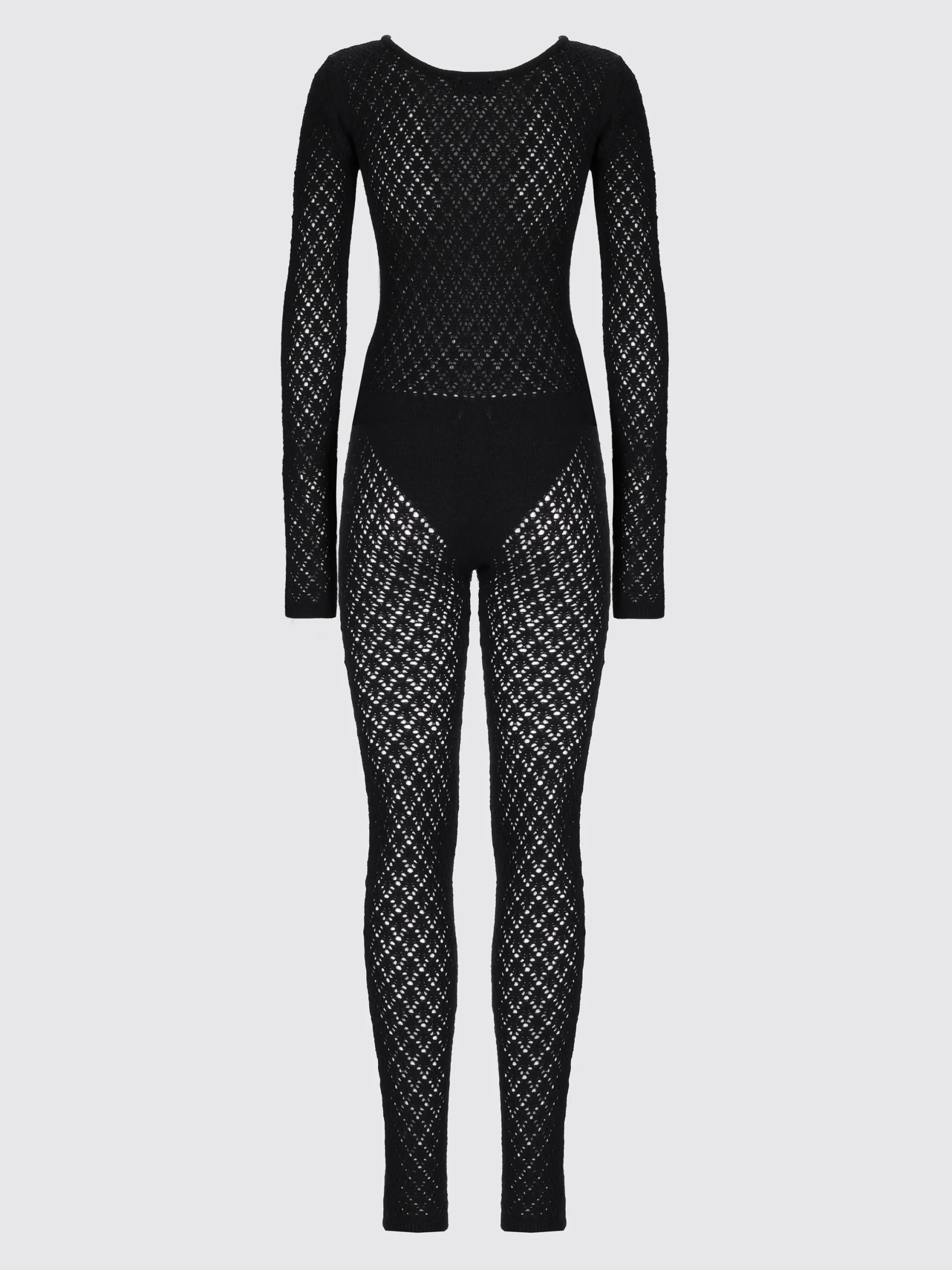 Jumpsuit in maglia traforata - immagine 3