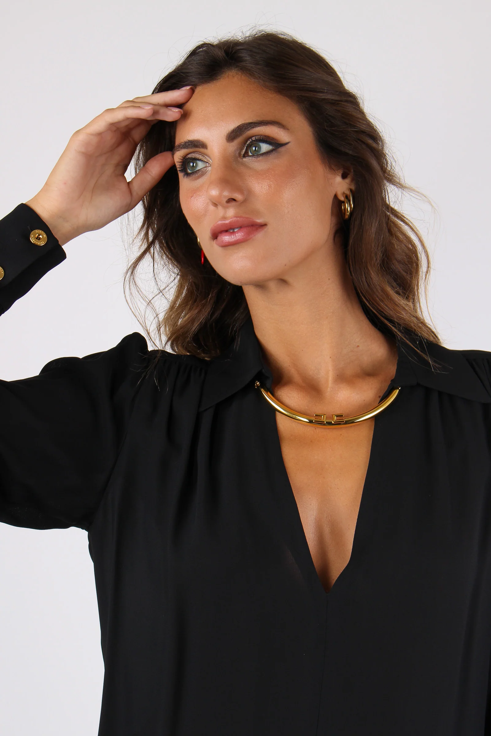 Camicia Collo Catena Nero - immagine 9