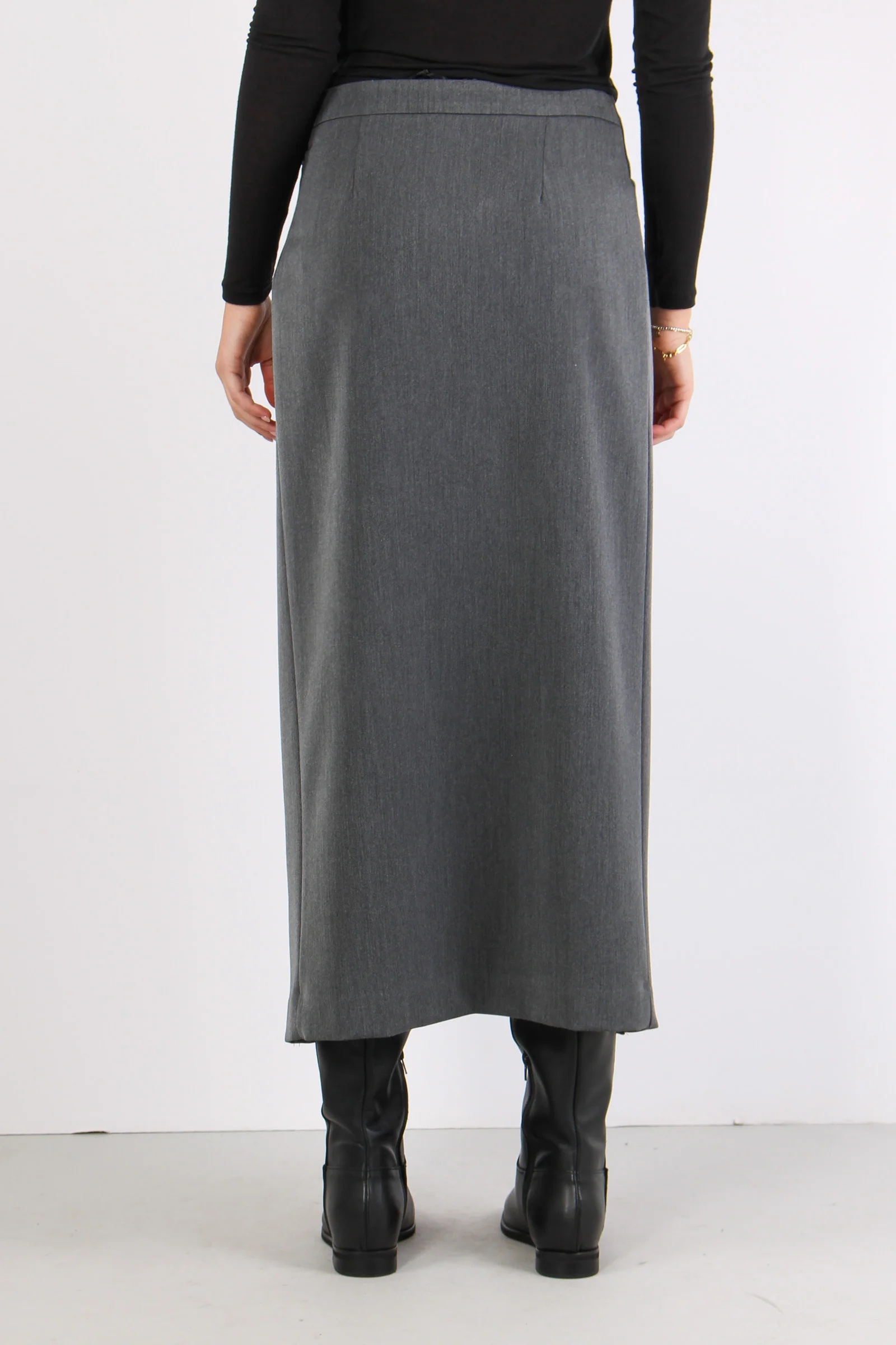 Gonna Assimetrica Flanella Grigio - immagine 6