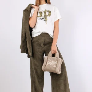 Pantalone Palazzo Largo Vellut Militare