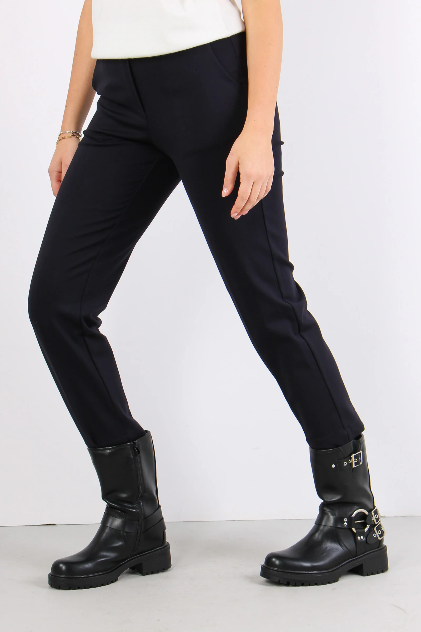 Pantalone Punto Milano Spacche Blu - immagine 4