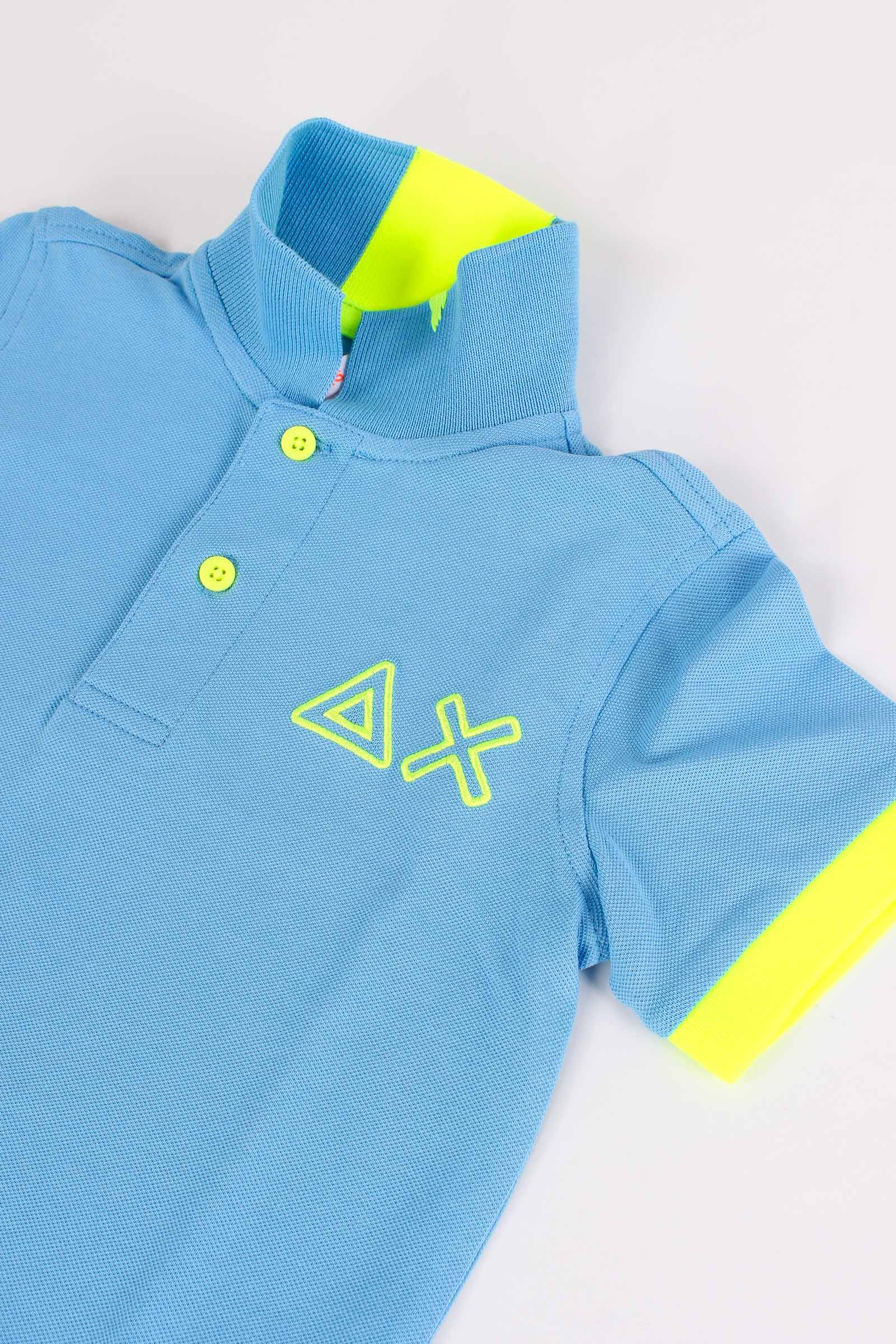 Polo Piquet Profilo Fluo Avio - immagine 3