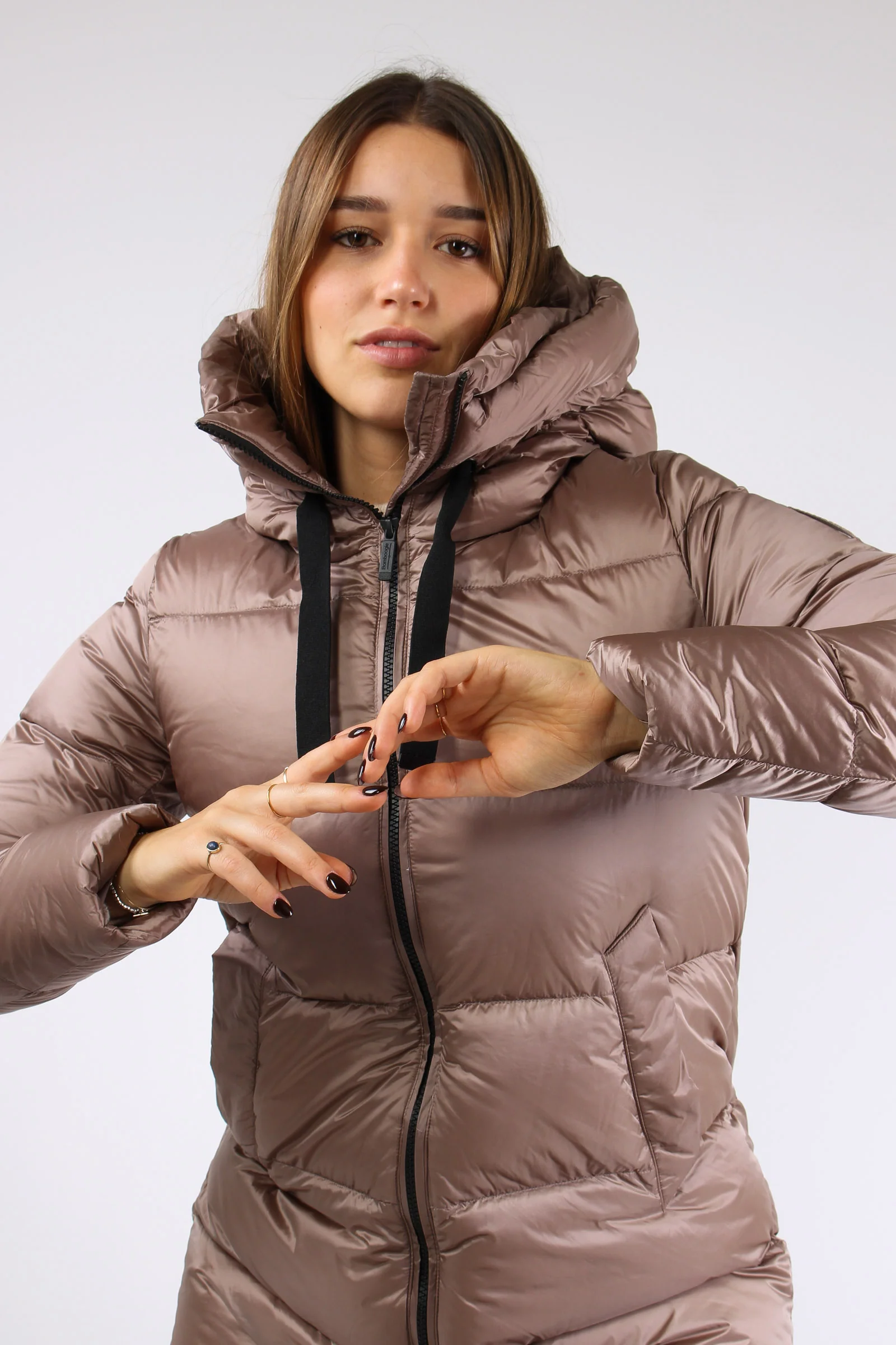 Piumino Nylo Cangiante Taupe - immagine 4