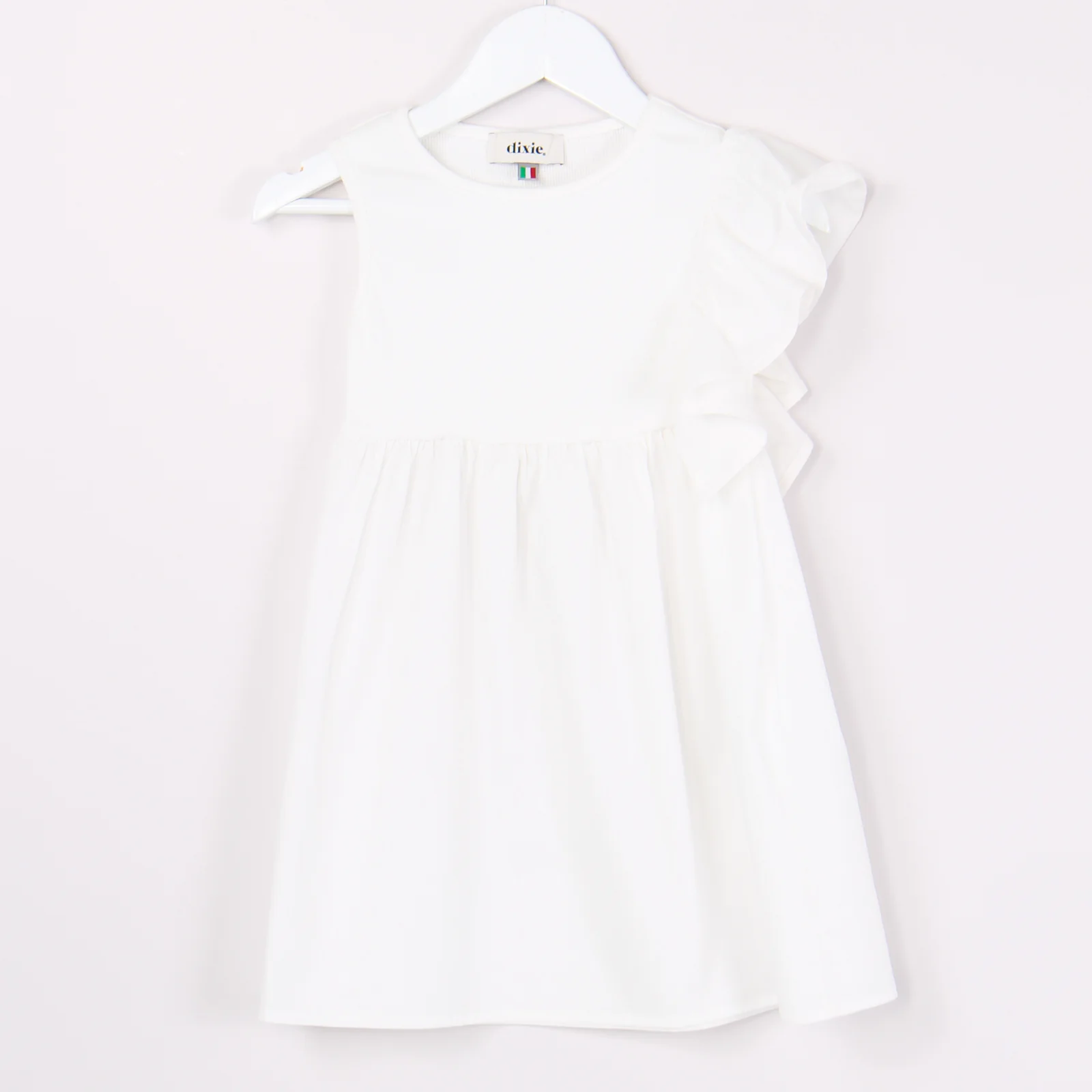 Abito Spallina Incrocio Rouche Off White - immagine 7