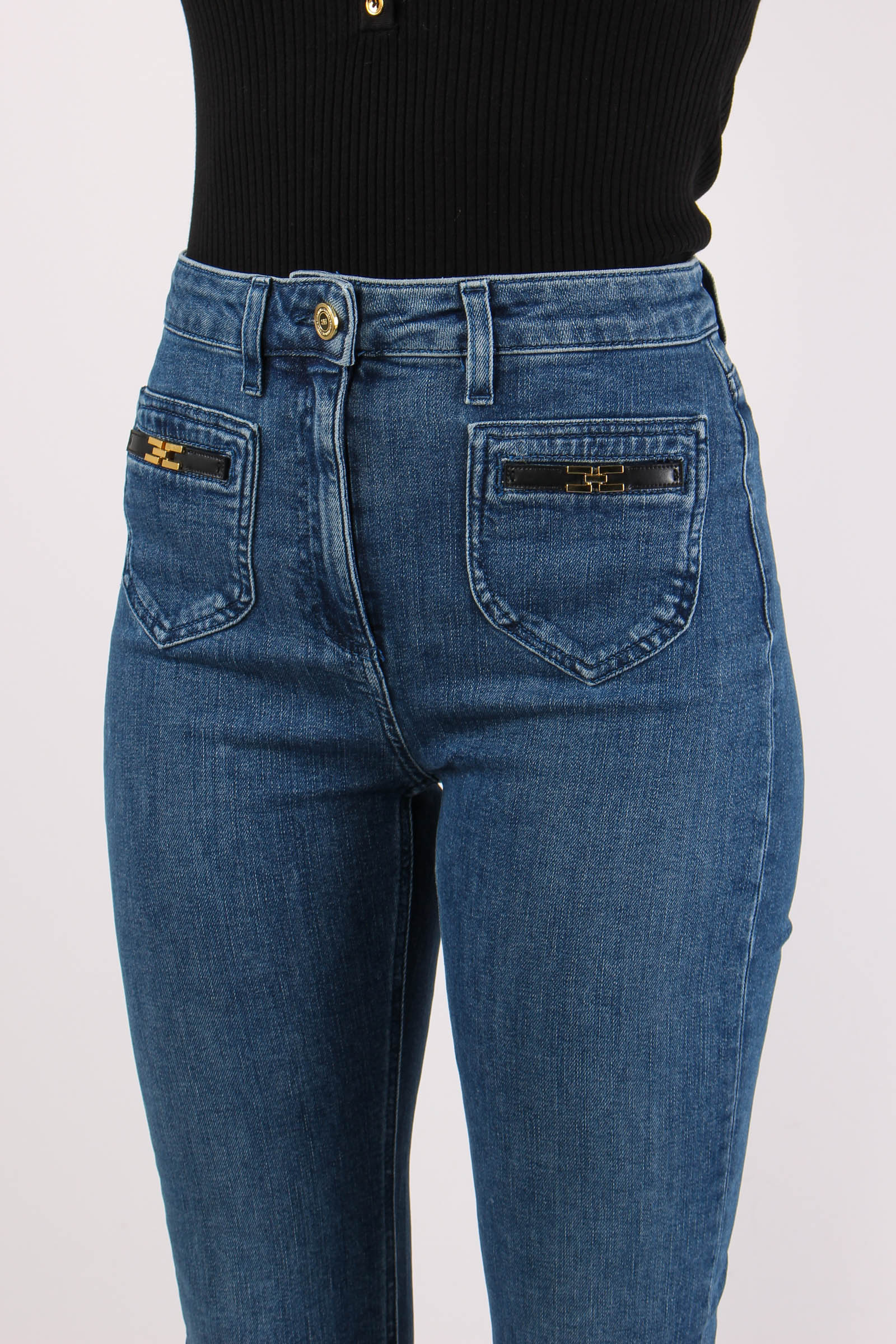 Jeans Bootcut Ecopelle Tasca Blue Denim - immagine 7