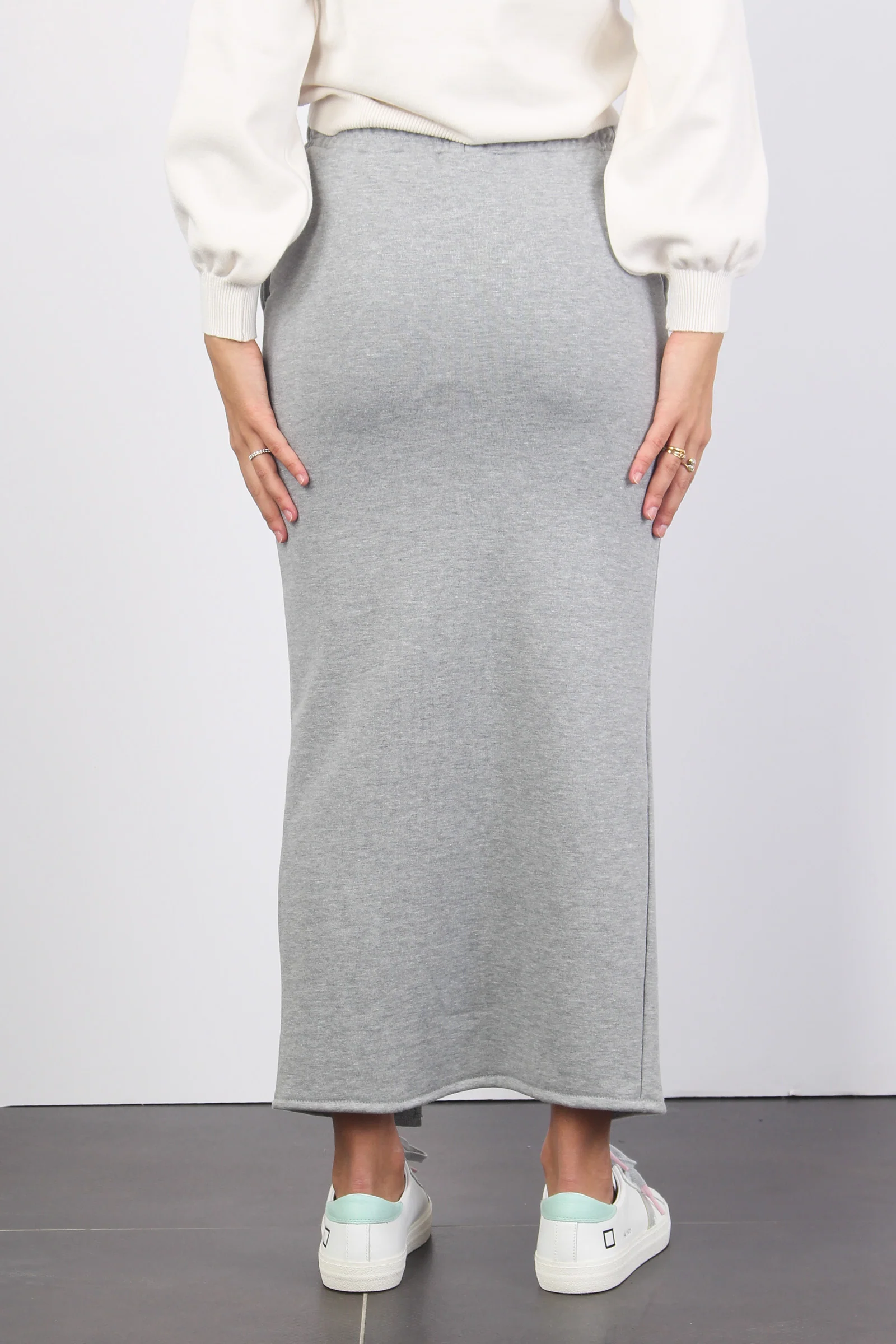 Gonna Felpa Spacco Grigio - immagine 5