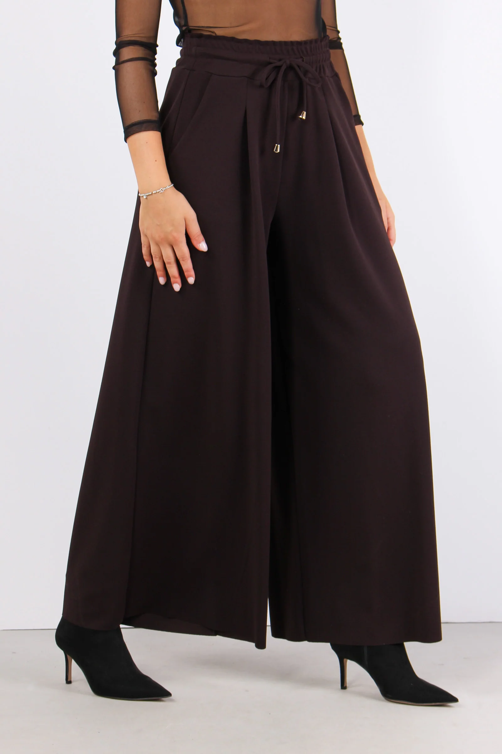 Pantalone Palazzo Scuba Moro - immagine 7