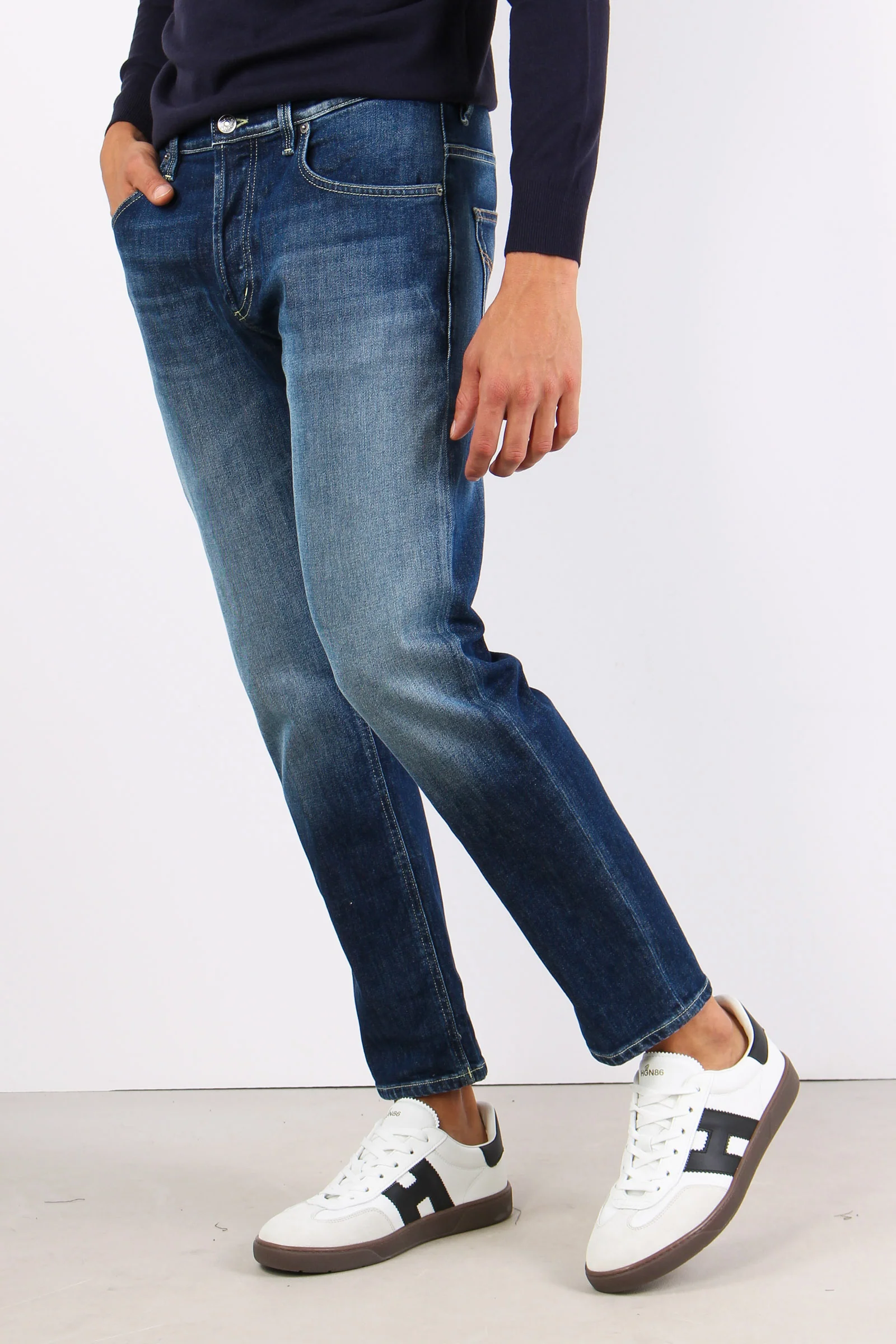 Brighton Denim Micro Rotture Denim Medio - immagine 4