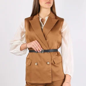 Gilet Cotone Cinturato Biscotto