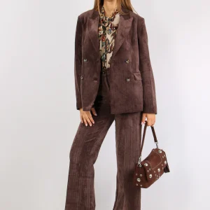 Giacca Doppiopetto Velluto Moro