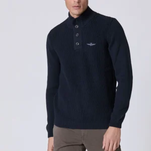 Maglione AERONAUTICA MILITARE da Uomo - blu MA145208380 BLU