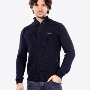 Maglione AERONAUTICA MILITARE da Uomo - blu MA157208380 BLU
