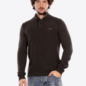 Maglione AERONAUTICA MILITARE da Uomo - marrone MA157234300 FANGO