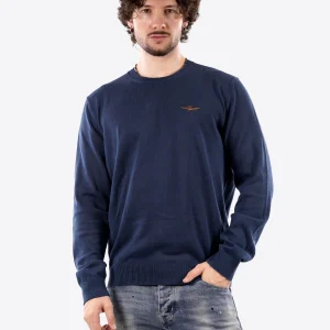 Maglione girocollo AERONAUTICA MILITARE da Uomo - blu MA161121315 BLUAVIO