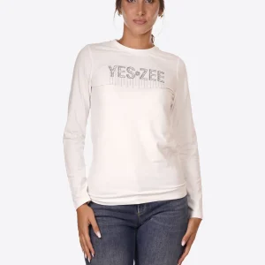 Long-shirt YES-ZEE da Donna - beige T008S300157
