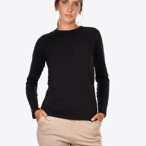 Long-shirt YES-ZEE da Donna - nero T034S700801