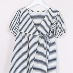 Abito Incrocio Jersey Blu Riga